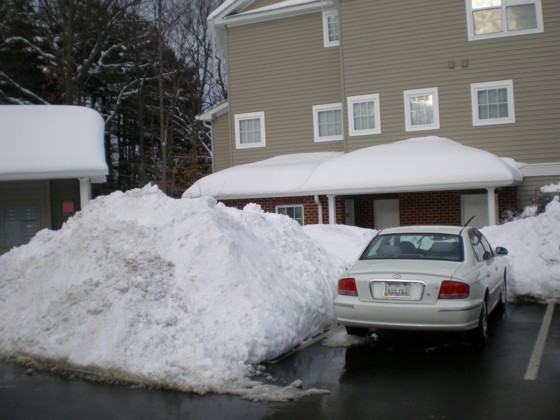 More snow piled high