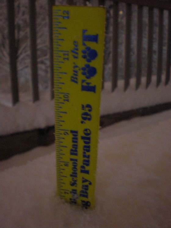 6.5-7.0 inches of snow 6.5-7.0 inches of snow