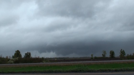 Wall cloud north of Dayton, TX.