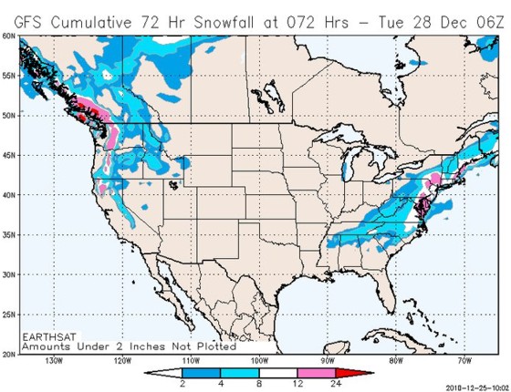 12z Dec 25 GFS accumulated snowfall forecast 12z Dec 25 GFS accumulated snowfall forecast