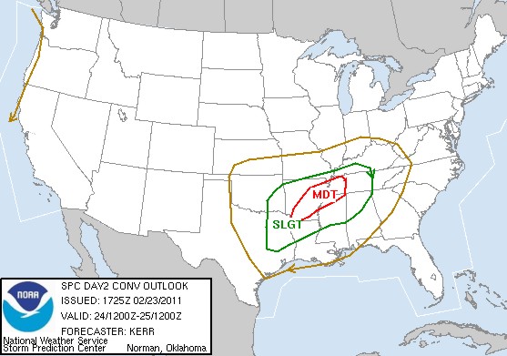 SPC Day 2 Outlook (issued 2/23/11) valid 2/24/11 SPC Day 2 Outlook (issued 2/23/11) valid 2/24/11