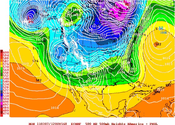 12z Feb 28 European Operational model 500mb valid Mon March 7 12z Feb 28 European Operational model 500mb valid Mon March 7