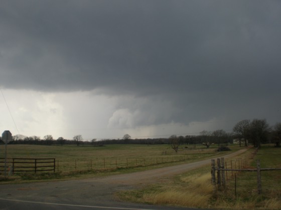 Short lived supercell in southern Oklahoma 3/8
