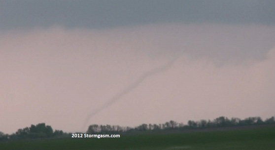Rope tornado looking north from I-70 near Solomon, KS Rope tornado looking north from I-70 near Solomon, KS
