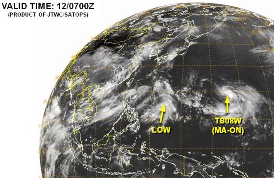Satellite image from July 12, 2011 of eastern Asia and the western Pacific. Satellite image from July 12, 2011 of eastern Asia and the western Pacific.