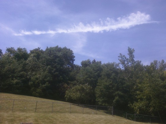 Cirrus cloud in Milford, CT August 14 Cirrus cloud in Milford, CT August 14