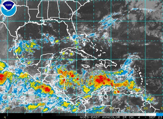 Infrared satellite image the morning of September 23 Infrared satellite image the morning of September 23