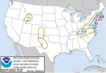 SPC Day 2 Outlook for Sunday, June 6