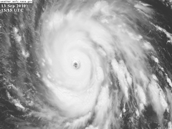 Visible image of Hurricane Igor 1515 UTC September 13