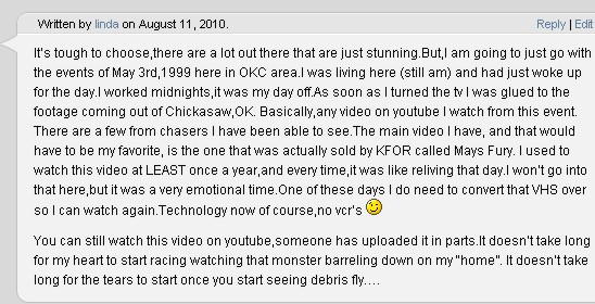 Linda's comment Linda's comment
