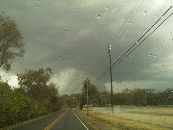 Wall cloud and RFD clear slot on a tornado warned supercell in Middle Tennessee October 26. Photo by Robert Nacarato. Wall cloud and RFD clear slot on a tornado warned supercell in Middle Tennessee October 26. Photo by Robert Nacarato.
