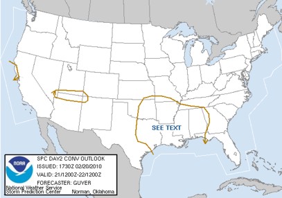 SPC Day 2 Outlook for Sunday