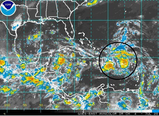 Infrared satellite valid July 20 13:15 UTC Infrared satellite valid July 20 13:15 UTC