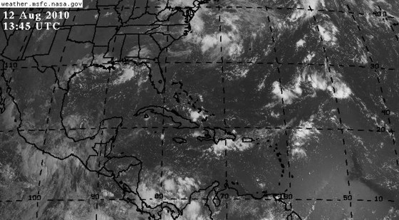 Visible satellite image over the Atlantic basin on August 12 Visible satellite image over the Atlantic basin on August 12