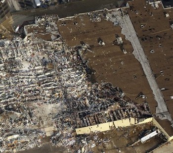 Walmart on 20th St. and highway 71 in Joplin (the one I ran into). Photo courtesy AP. Walmart on 20th St. and highway 71 in Joplin (the one I ran into). Photo courtesy AP.