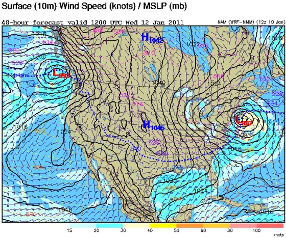12z Jan 10 WRF model valid 12z Jan 12 12z Jan 10 WRF model valid 12z Jan 12